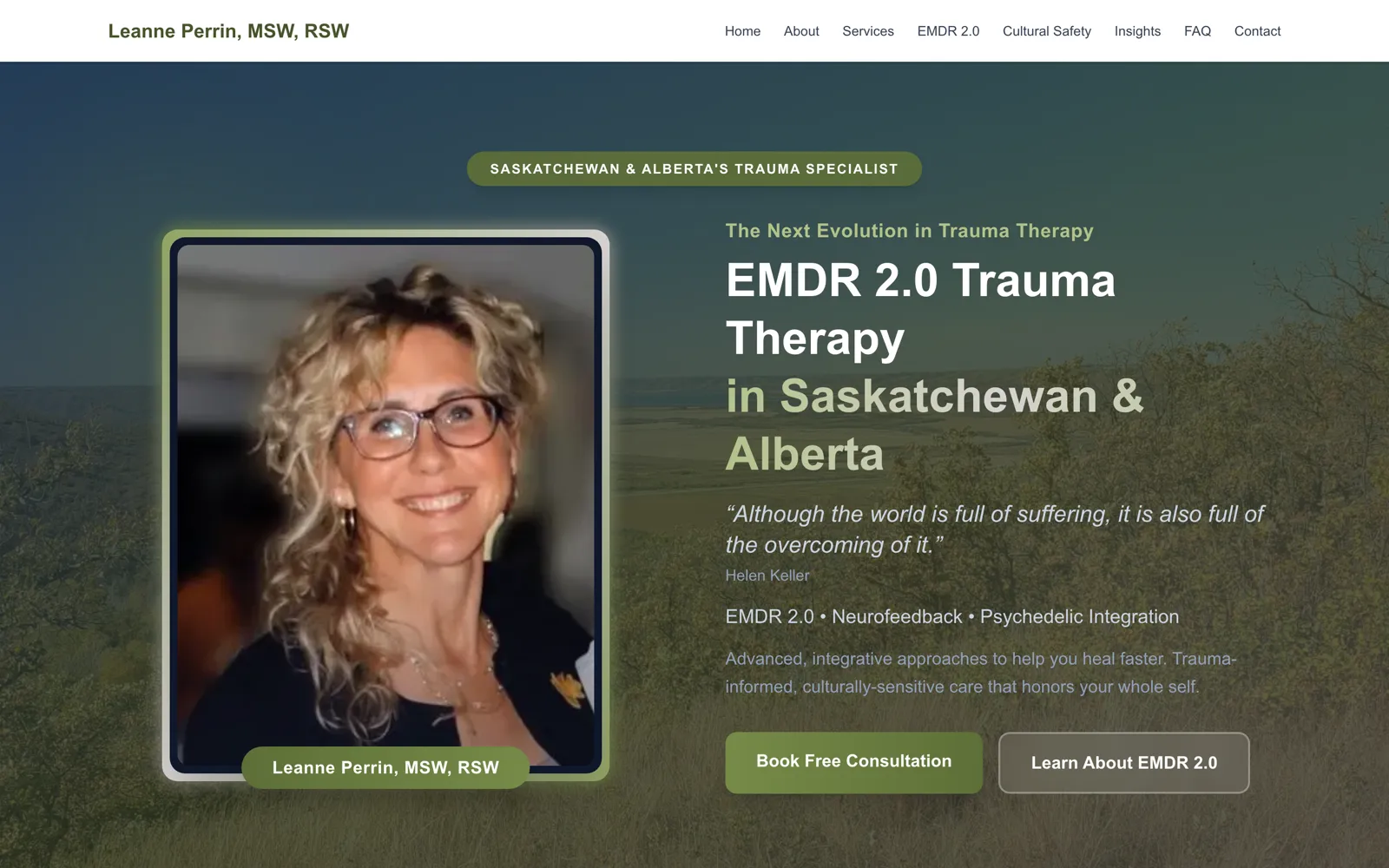 Mental health practice website