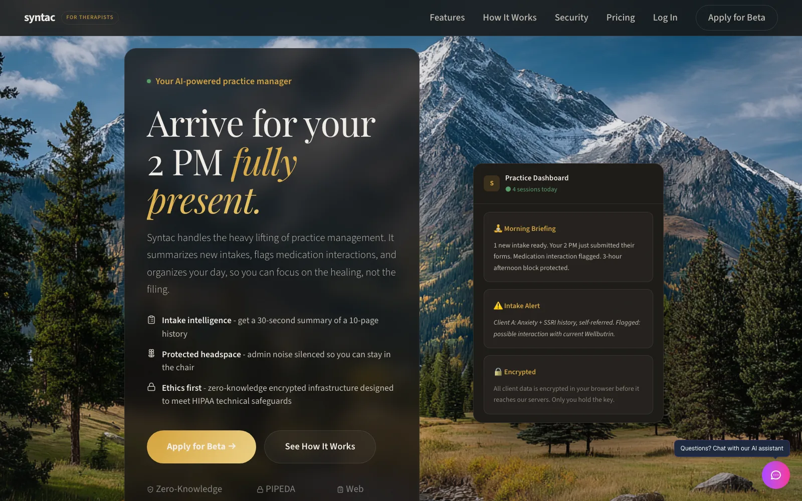 Syntac for Therapists home page